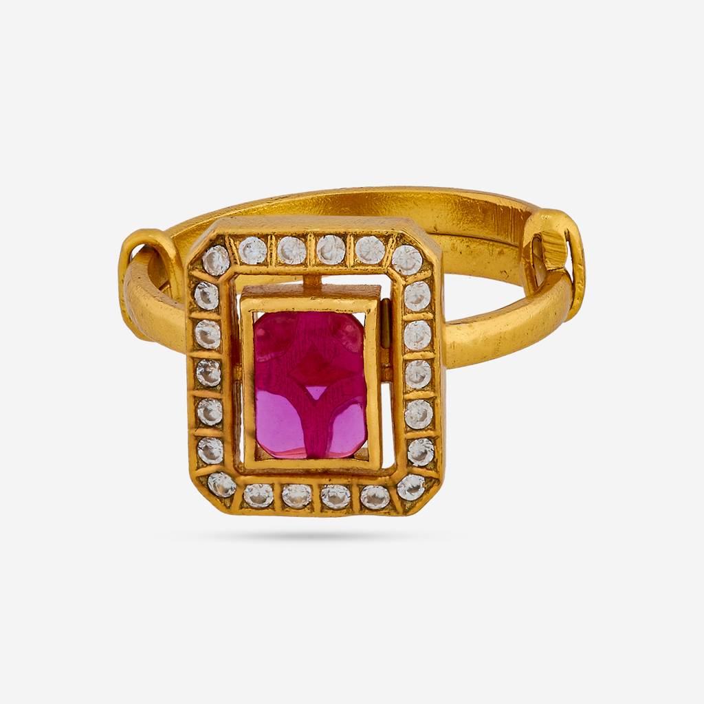 Ruby Gold - Plated Bridesmaid Temple Finger Ring - 452243 : 452243
