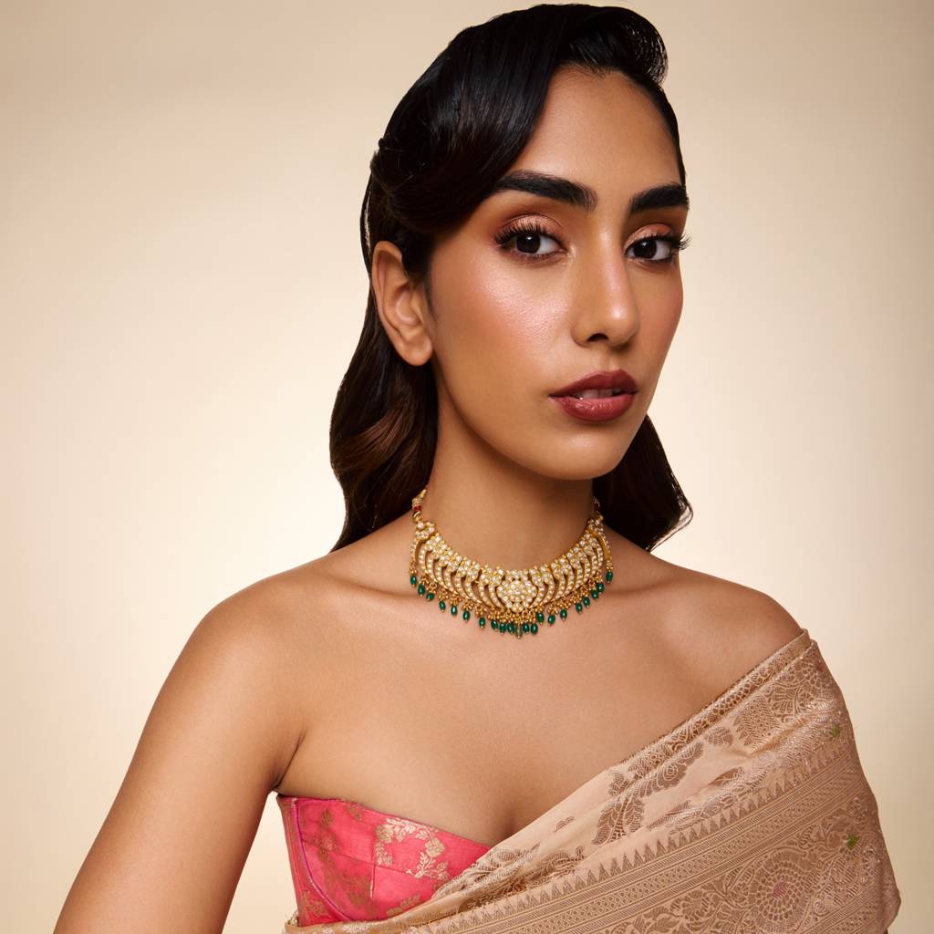 Green Gold - Plated Bridesmaid Temple Necklace - 464835 : 464835
