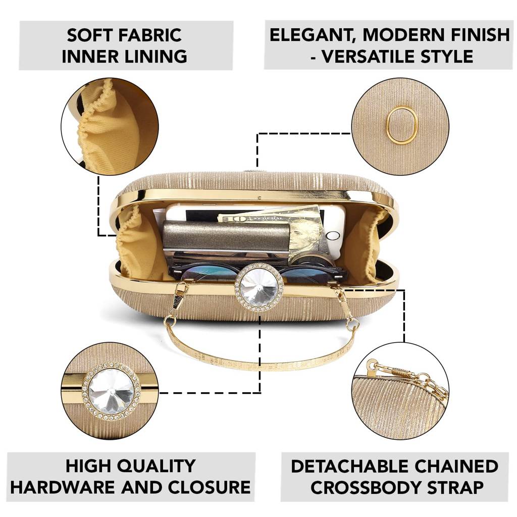 Clutch Purses For Women Handmade Evening Sling Handbag Stylish Bridal Fashion Clutch Bag For Girls (C116C) : C116C