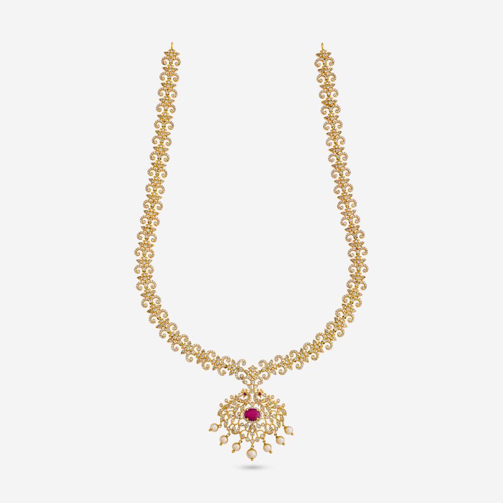 Gold Plated - Party Wear Zircon Necklace - 462468 : 462468