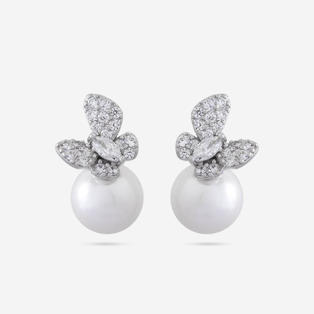 Office Wear Silver Earring - 465585 : 465586