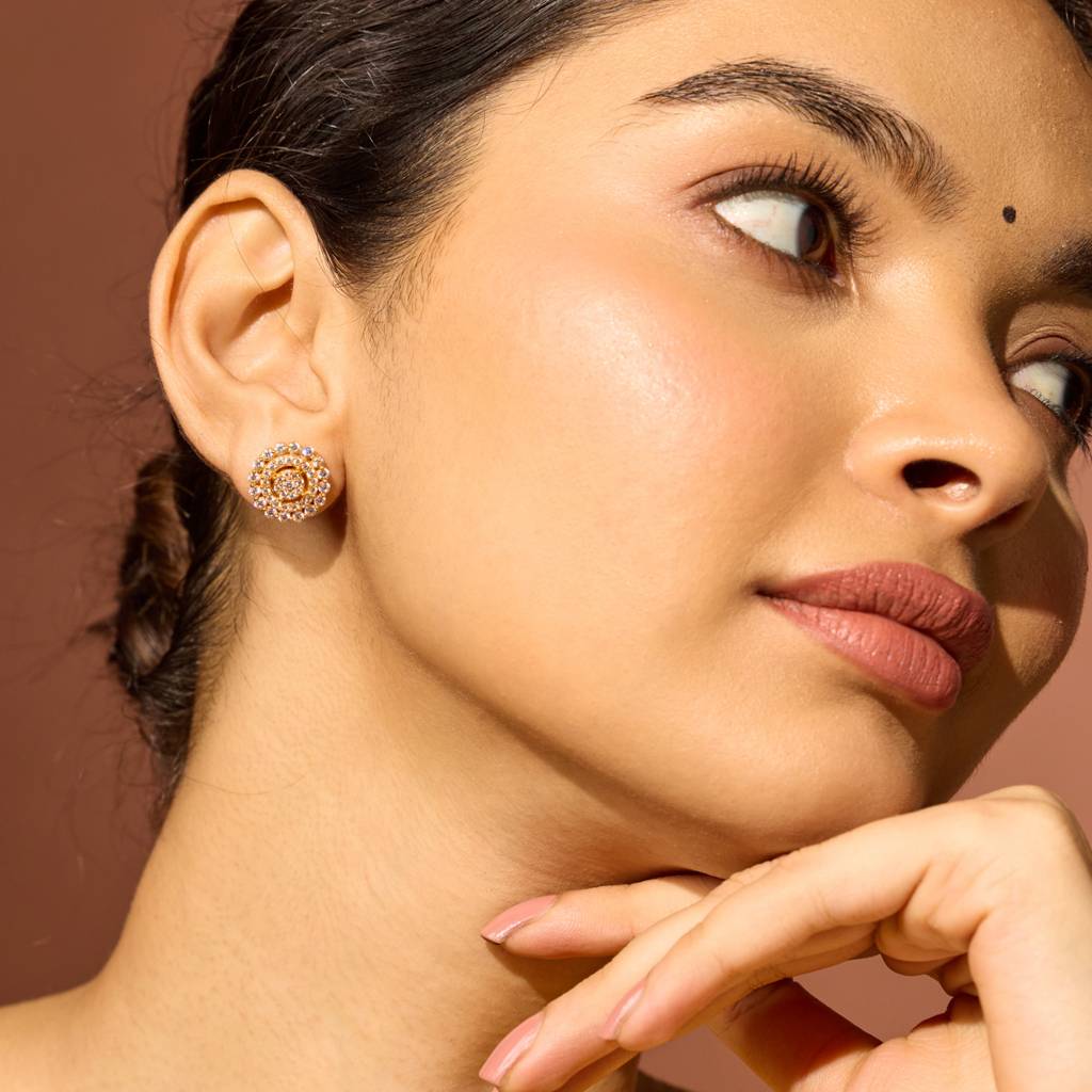 White Gold - Plated Casual Wear Temple Earring - 447932 : 447932