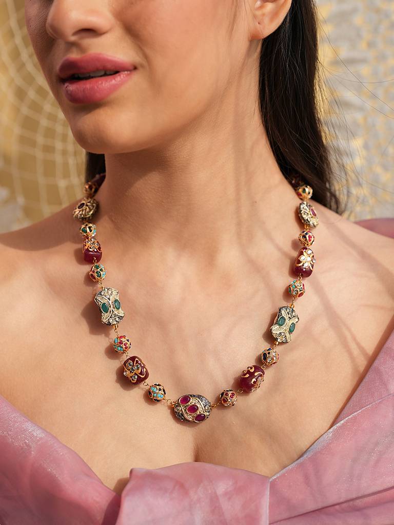 Sierra Quartz Stone Necklace : 245NCK24DR