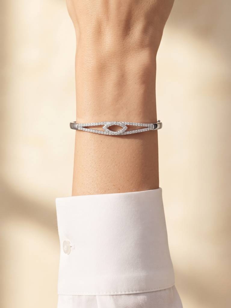 925 Silver Evil Eye Protection Bracelet For Women : BR-41