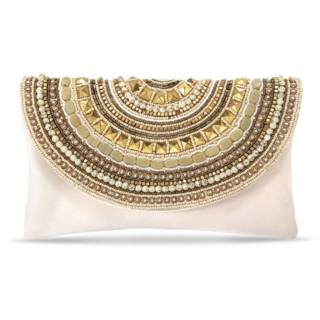 Clutch Purses For Women Wedding Handmade Evening Handbags Party Bridal Clutch (C12Bl) : C12CRM