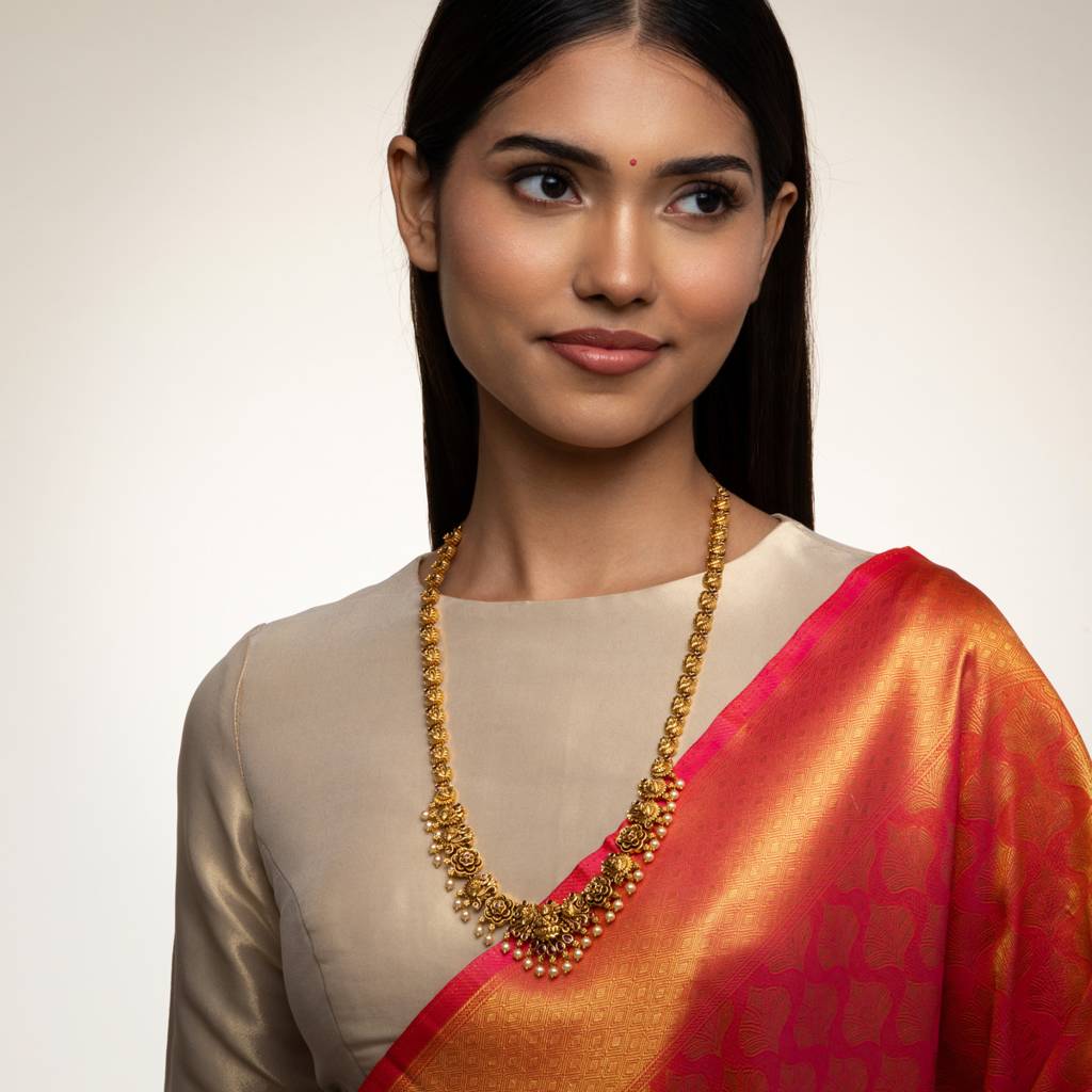 Ruby Gold - Plated Bridesmaid Antique Necklace - 458459 : 458459