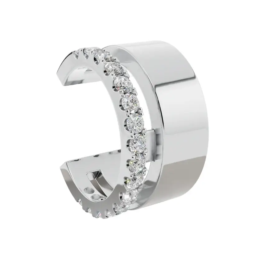 Mortex Pure Silver Earcuff : VECF08-SL-W