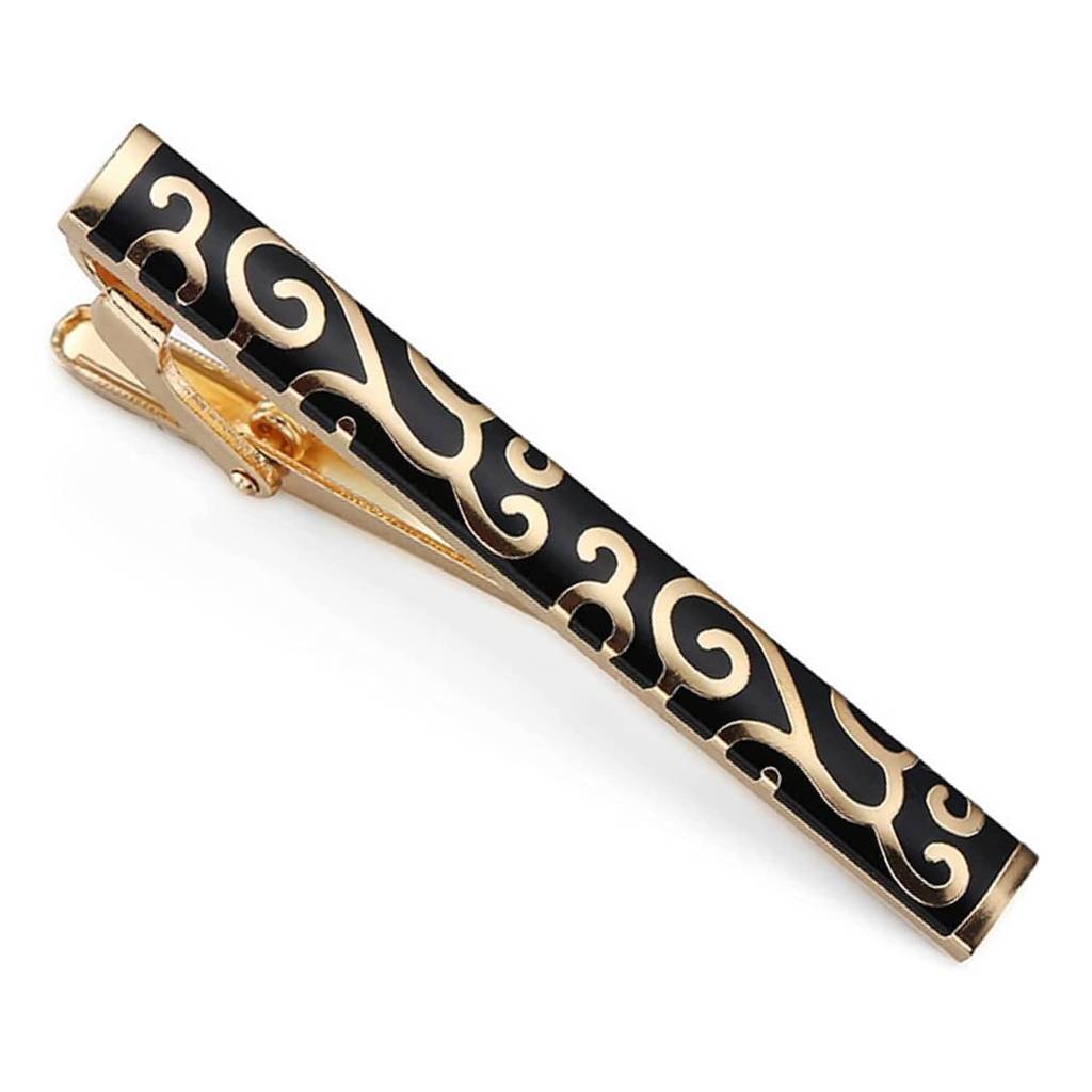 Black Gold Two Tone Tie Pin Stylish Accesories For Men & Boys Wedding Business Gift (Px9T05G) : PX9T05G