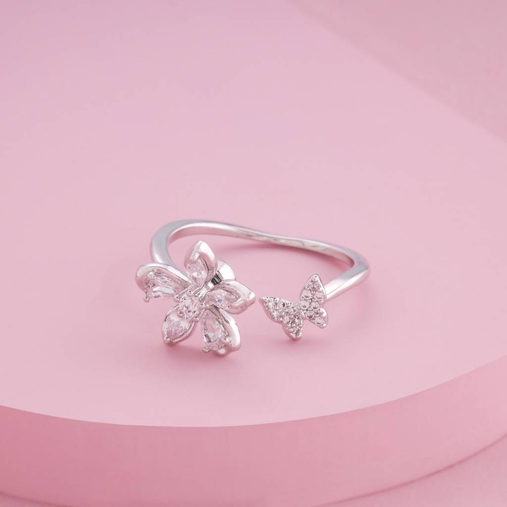 Plated Casual Wear Trendy Zircon Finger Ring - 464404 : 464405