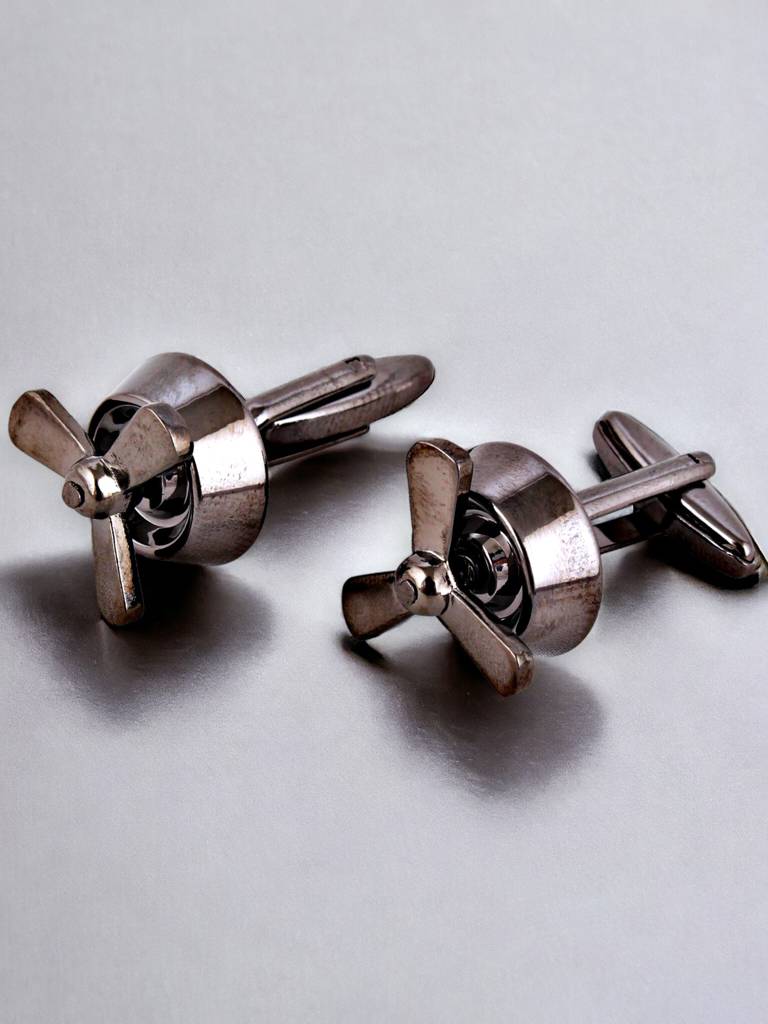 Men Jewellery | Sleeve Button Cuff Shirt Button, Blazer Cufflinks | Pair Set For Men : 710-CHC4-1098-BL