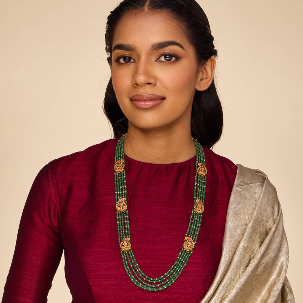 Ruby-Green Gold - Plated Bridesmaid Antique Necklace - 449503 : 449503