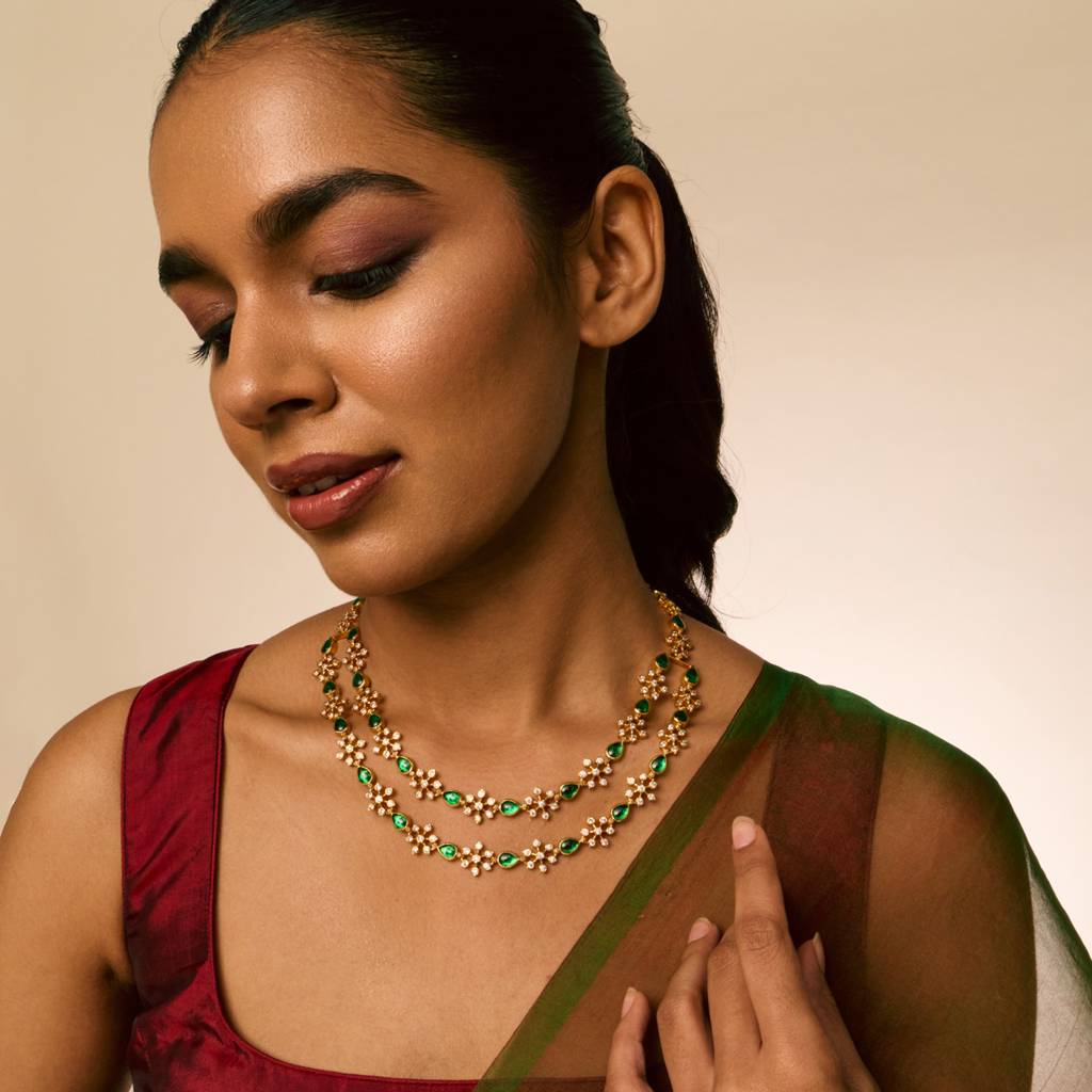 Green Gold - Plated Bridesmaid Temple Necklace - 459621 : 459621