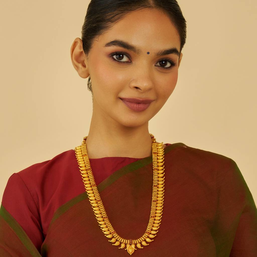 Ruby Gold - Plated Bridesmaid Temple Necklace - 431281 : 431281