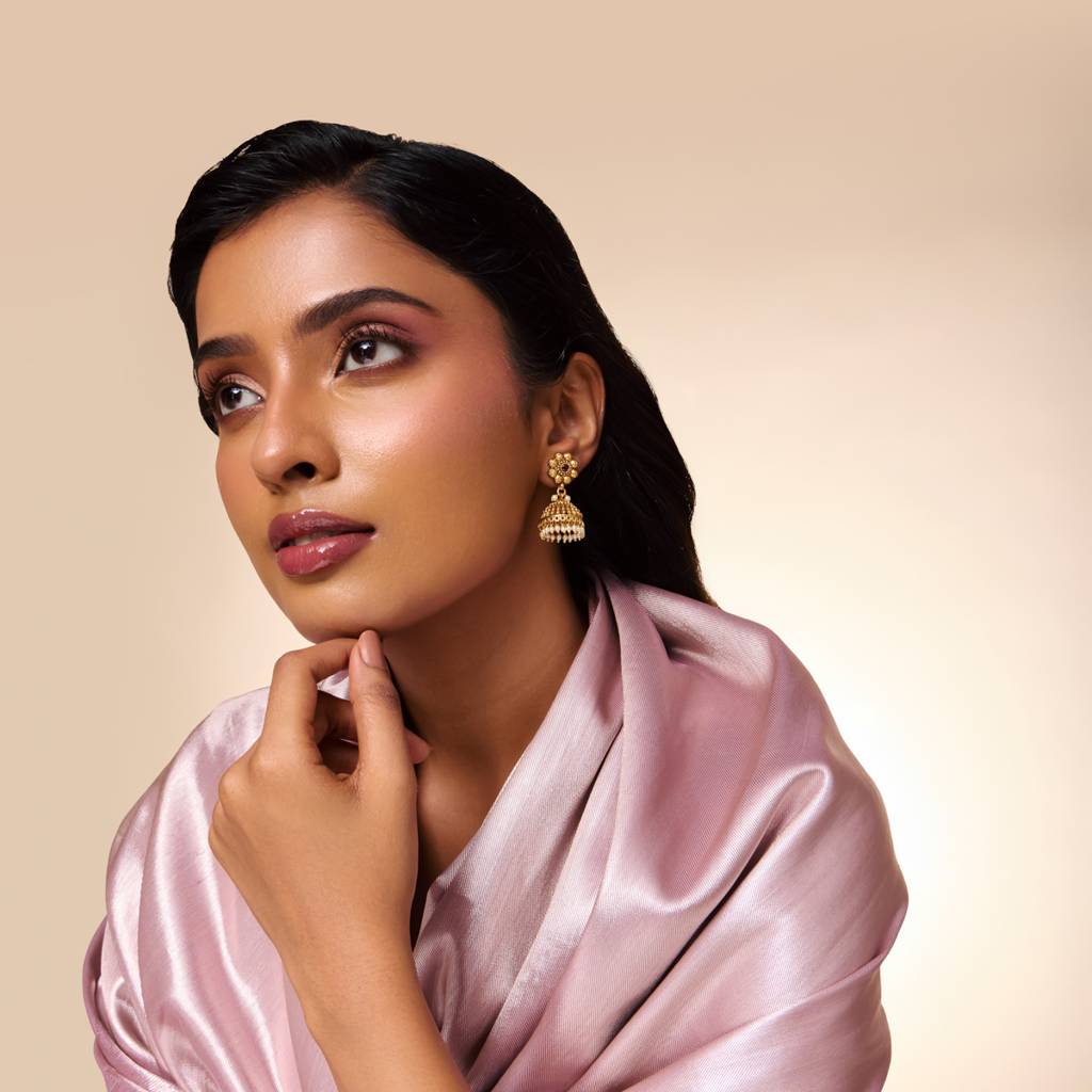 Ruby Gold - Plated Festive Antique Earring - 470094 : 470094