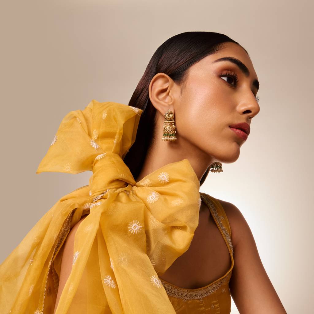 Green Gold - Plated Festive Antique Earring - 463679 : 463679