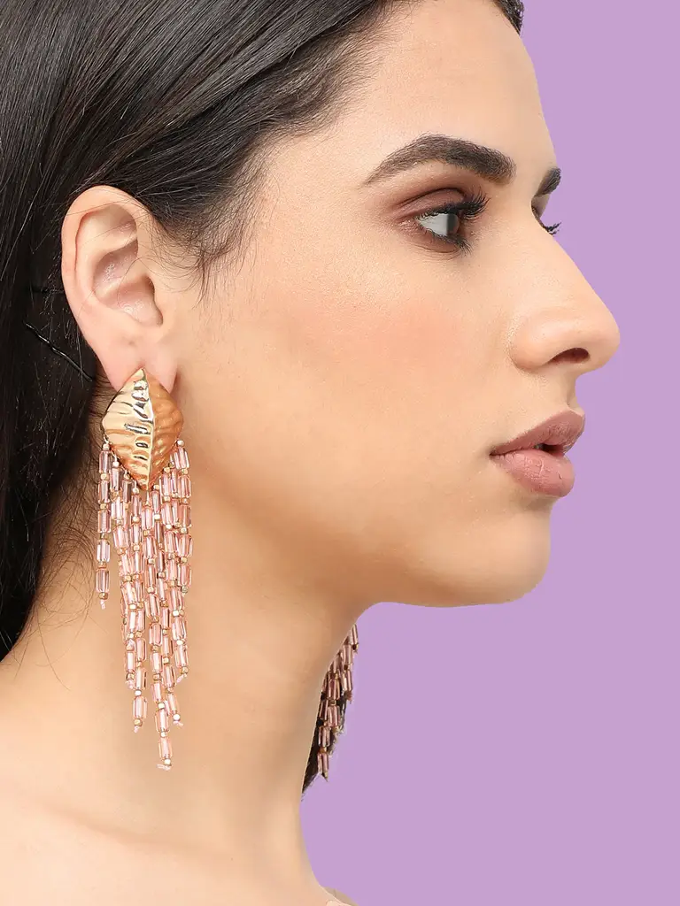 Serina-Gold Plated Designer Stone Party Drop Earring For Women : SOHEAR4802