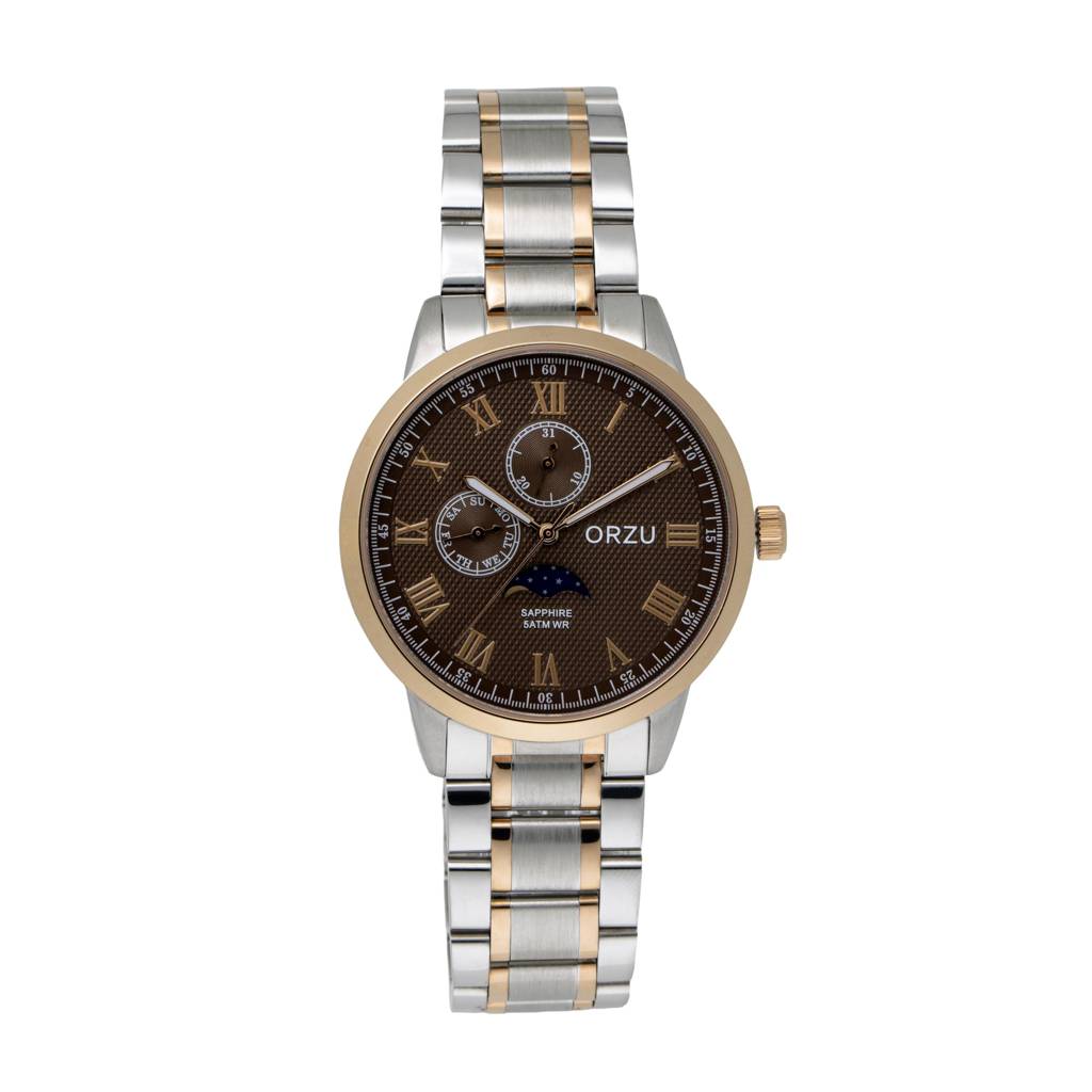 Multifunction Moon Phase Dial Men'S Watch - Mm40021 | Stainless Steel Case & Solid Band | Sapphire Glass | Band Watc : MM40024