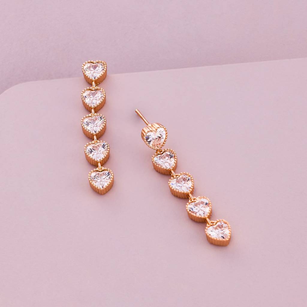 White - Plated Casual Wear Trendy Zircon Earring - 466899 : 466901