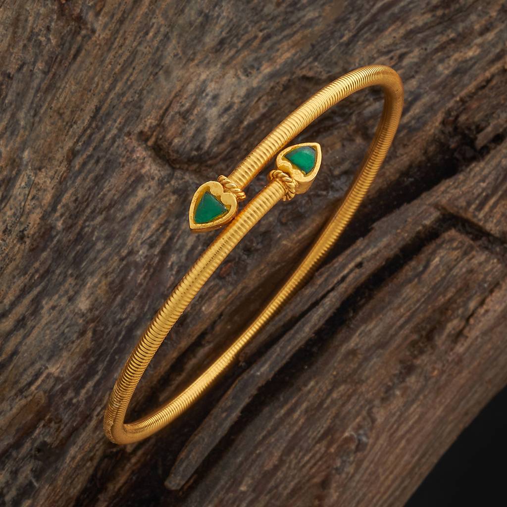 Gold - Plated Festive Antique Kada - 436028 : 436029