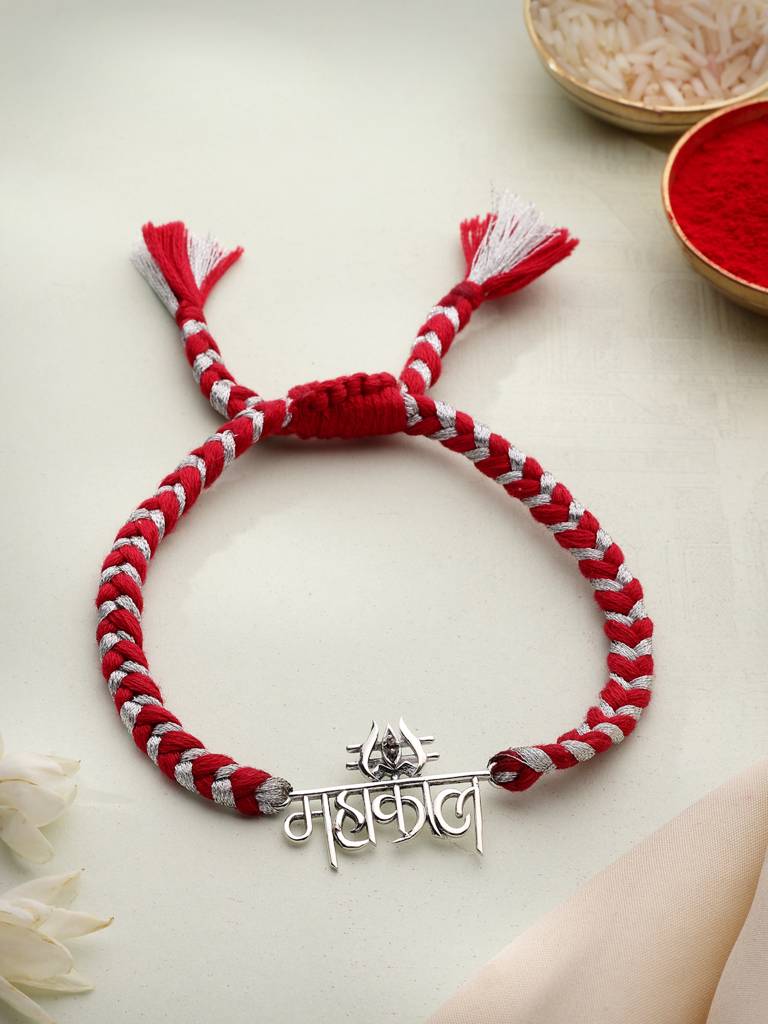 Eternz Certified Jewellery - Kicky & Perky 925 Sterling Silver Mahakal Rakhi (One Size)