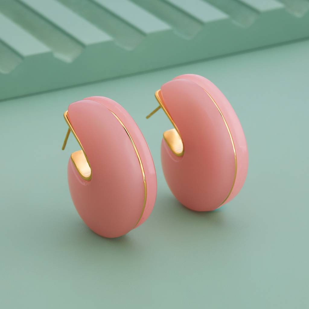 Gold - Plated Casual Wear Trendy Earring - 451289 : 451291