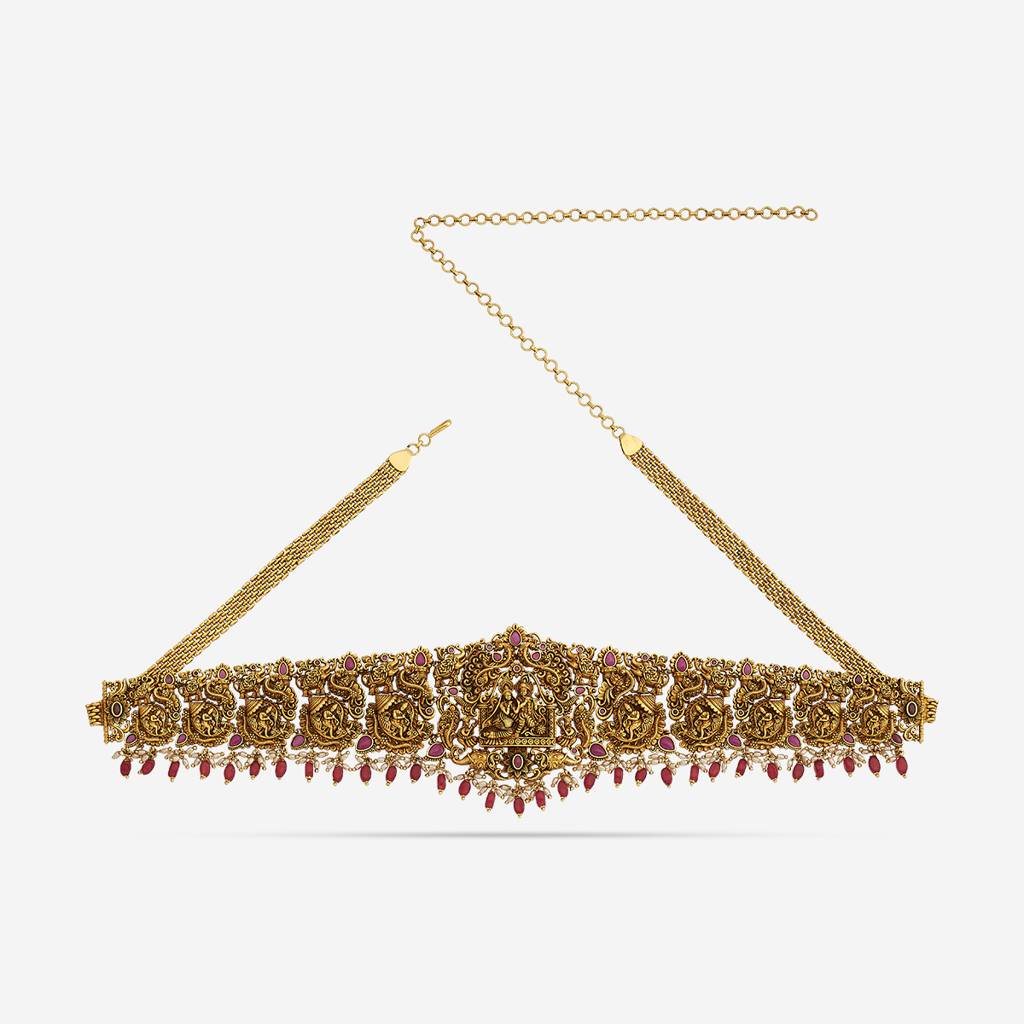 Ruby Gold - Plated Bridal Antique Belt - 435985 : 435985