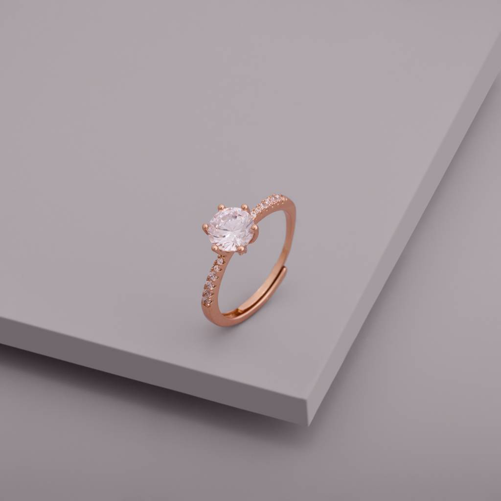 Gold Plated Casual Wear Trendy Zircon Finger Ring - 475398 : 475400