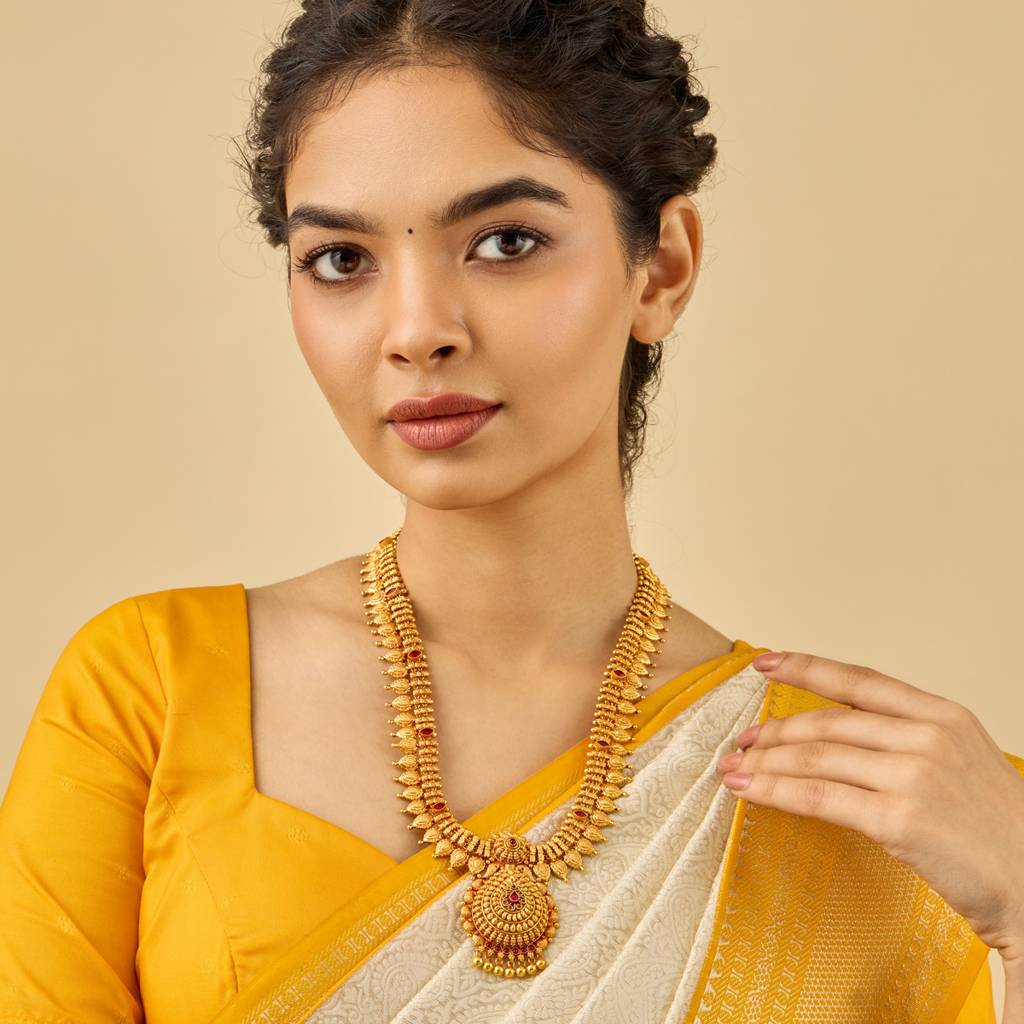 Ruby Gold - Plated Bridesmaid Temple Necklace - 442512 : 442512