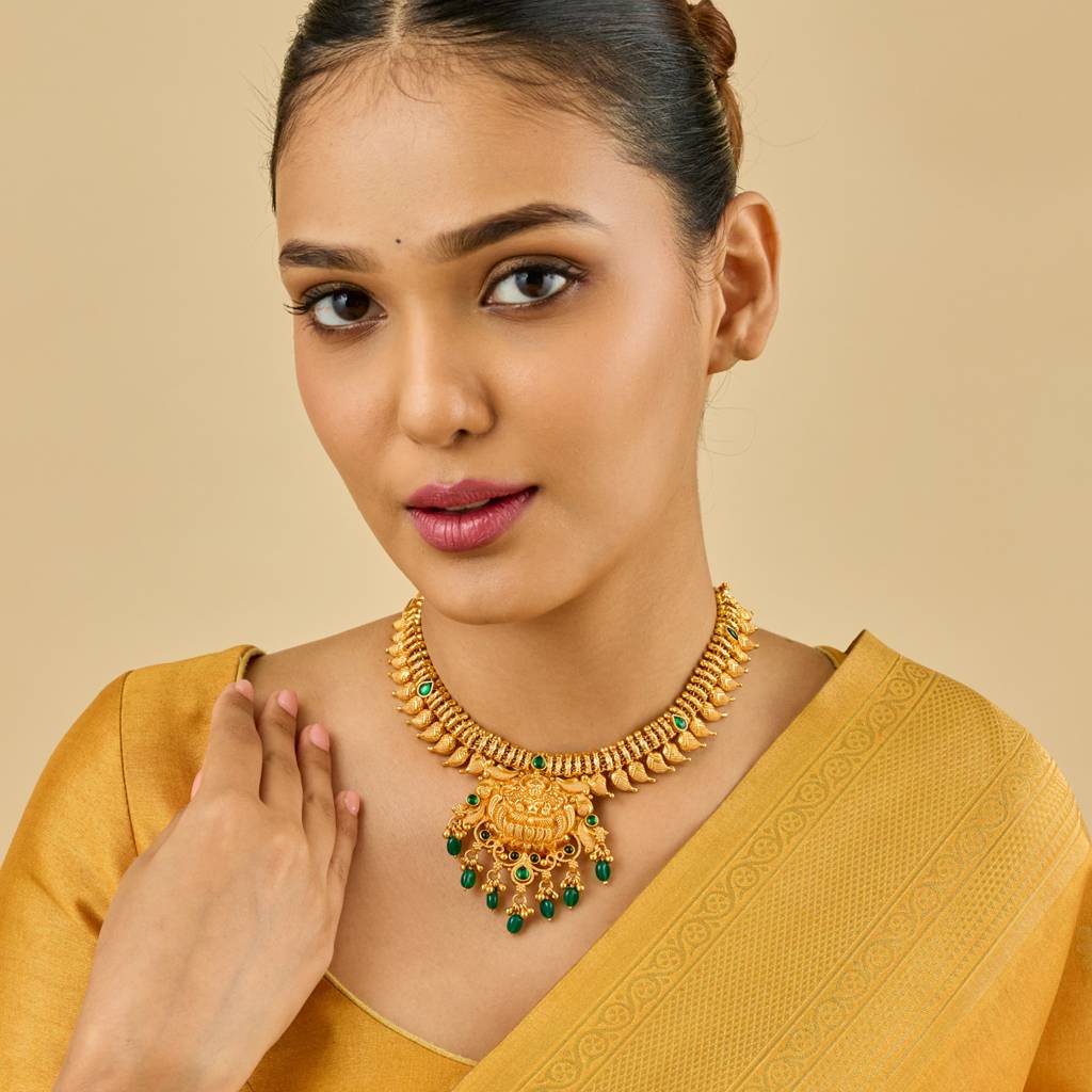 Green Gold - Plated Bridesmaid Temple Necklace - 444902 : 444902