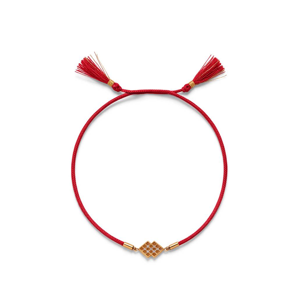 Prosperity Ruby Grid Rakhi For Men - Waterproof & Anti-Tarnish : RK0043