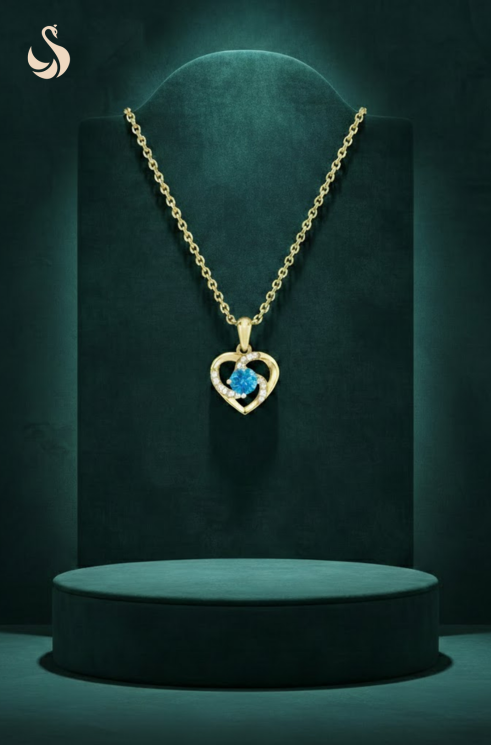Heart Of The Sea Pendant With Chain : SIY-HEA-062