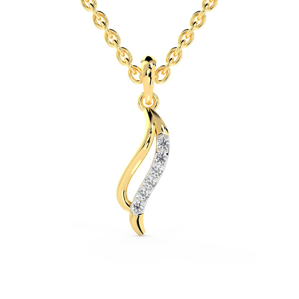 Spiritual Ganesha Diamond Solitaire Pendant In Gold Plated : SQQCPD0009-PD-925S-0.08CT