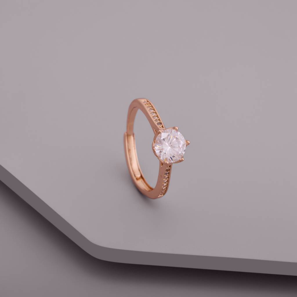 Gold Plated Casual Wear Trendy Zircon Finger Ring - 474316 : 474318