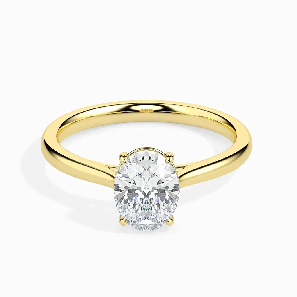 1 Carat Oval Solitaire Ring : 14kRoseZNR87F10