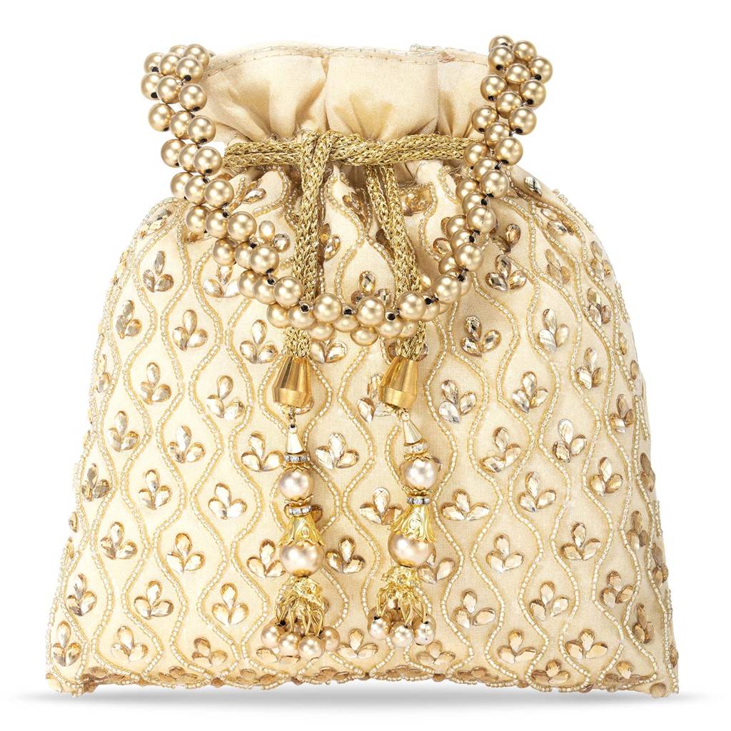 Potli Bags For Women Girls Evening Bag Wristlet Ethnic Bridal Purse With Drawstring : P27CRM