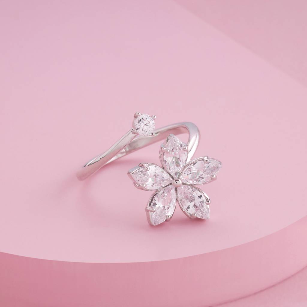 Plated Casual Wear Trendy Zircon Finger Ring - 464154 : 464155