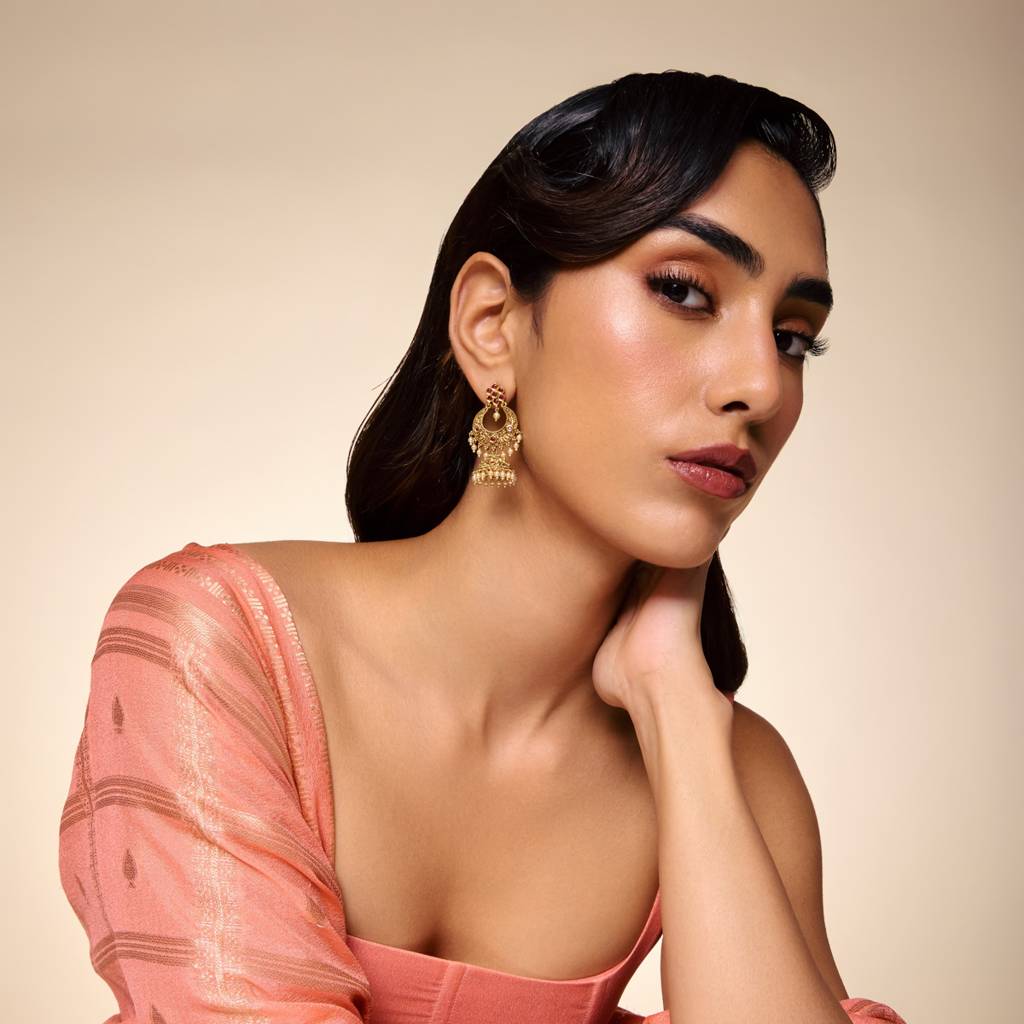 Ruby Gold - Plated Festive Antique Earring - 466752 : 466752