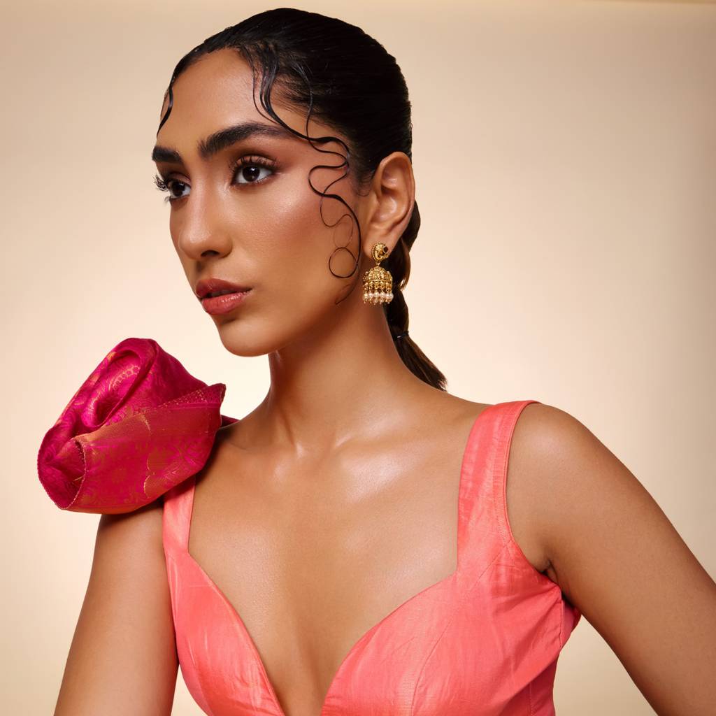 Ruby Gold - Plated Festive Antique Earring - 469979 : 469979