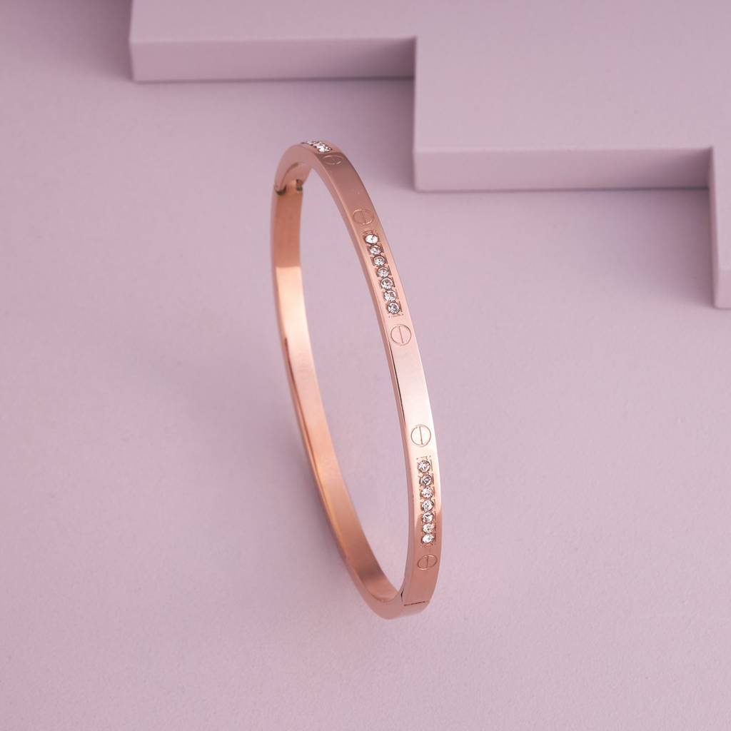 White - Plated Casual Wear Trendy Kada - 471604 : 471605