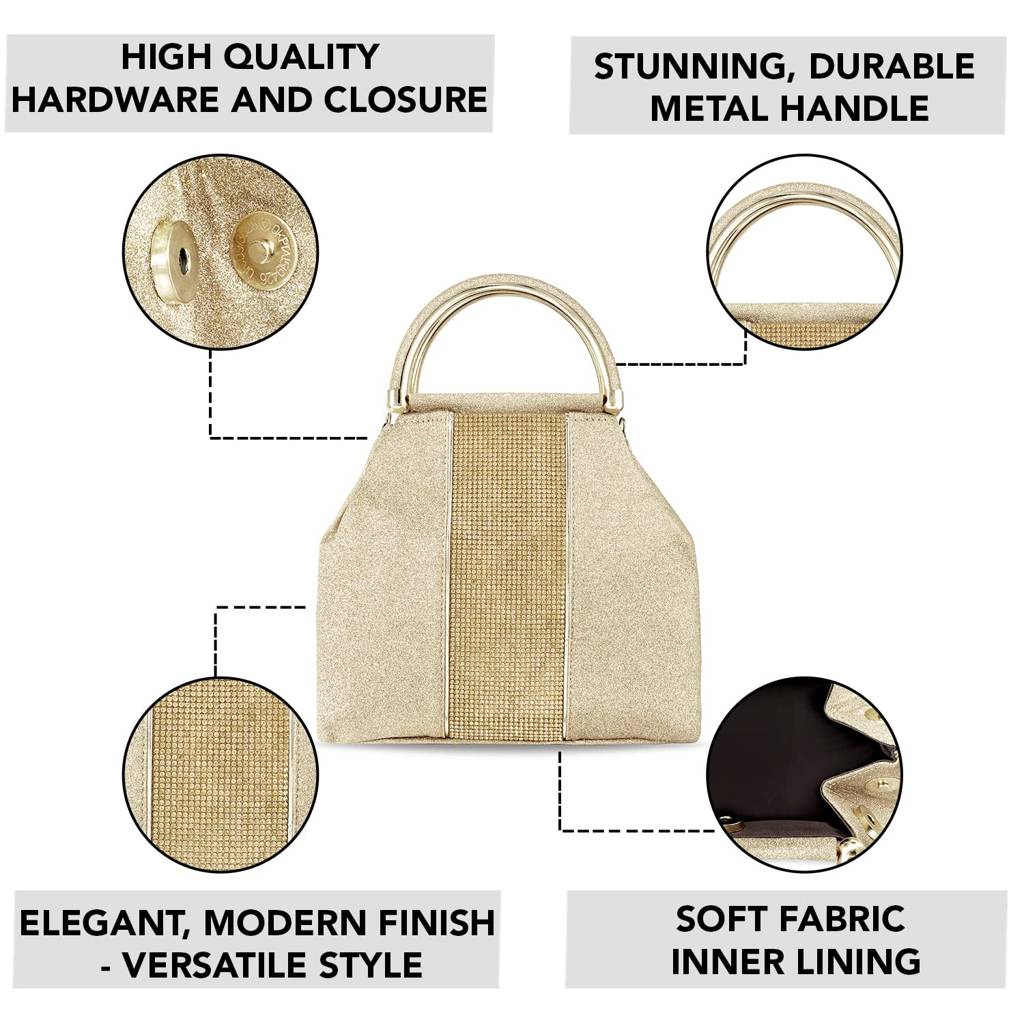 Potli Bags For Women Evening Bag Clutch Ethnic Bride Purse With Drawstring(P49Crm) : P49CRM