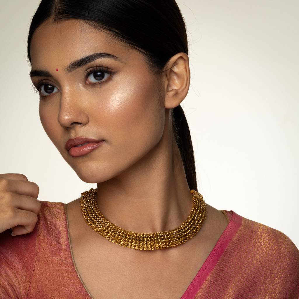 Gold - Plated Bridesmaid Temple Necklace - 454280 : 454280