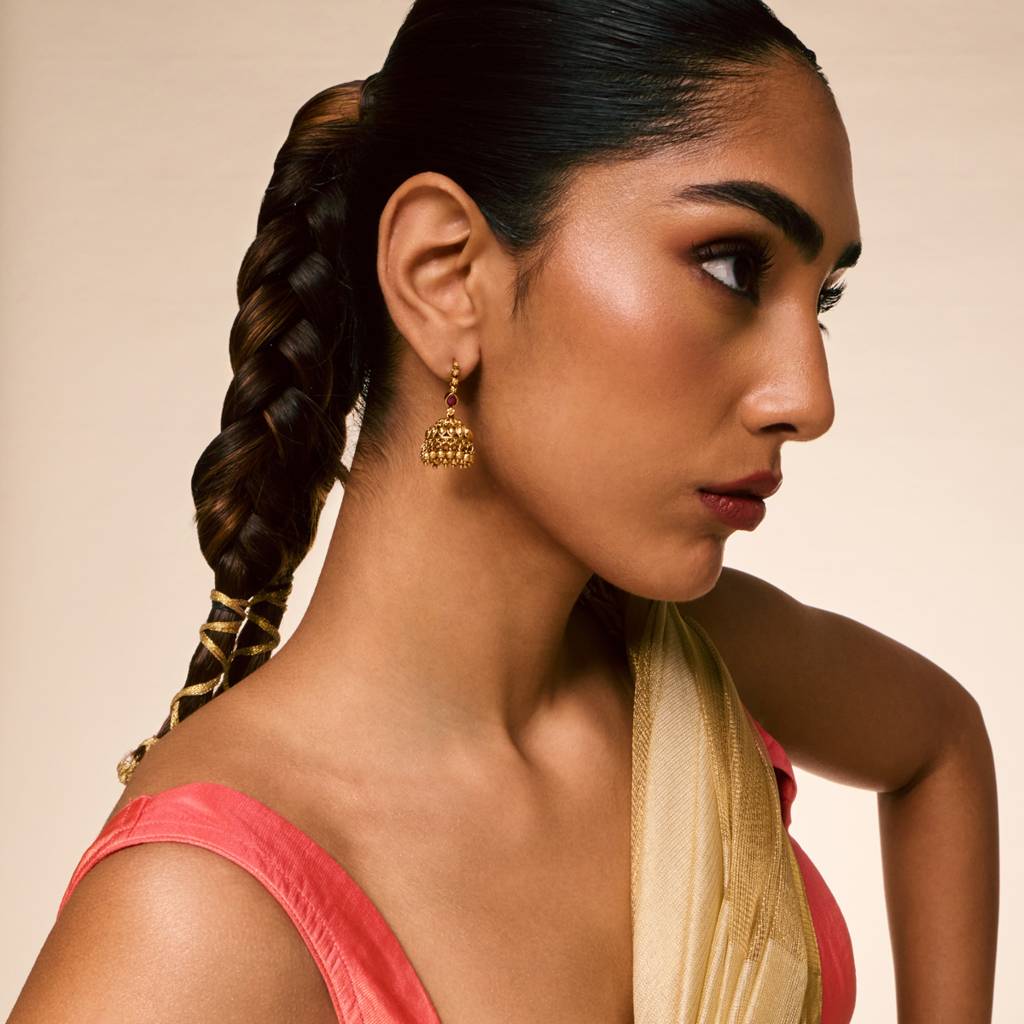 Ruby Gold - Plated Festive Antique Earring - 460576 : 460576