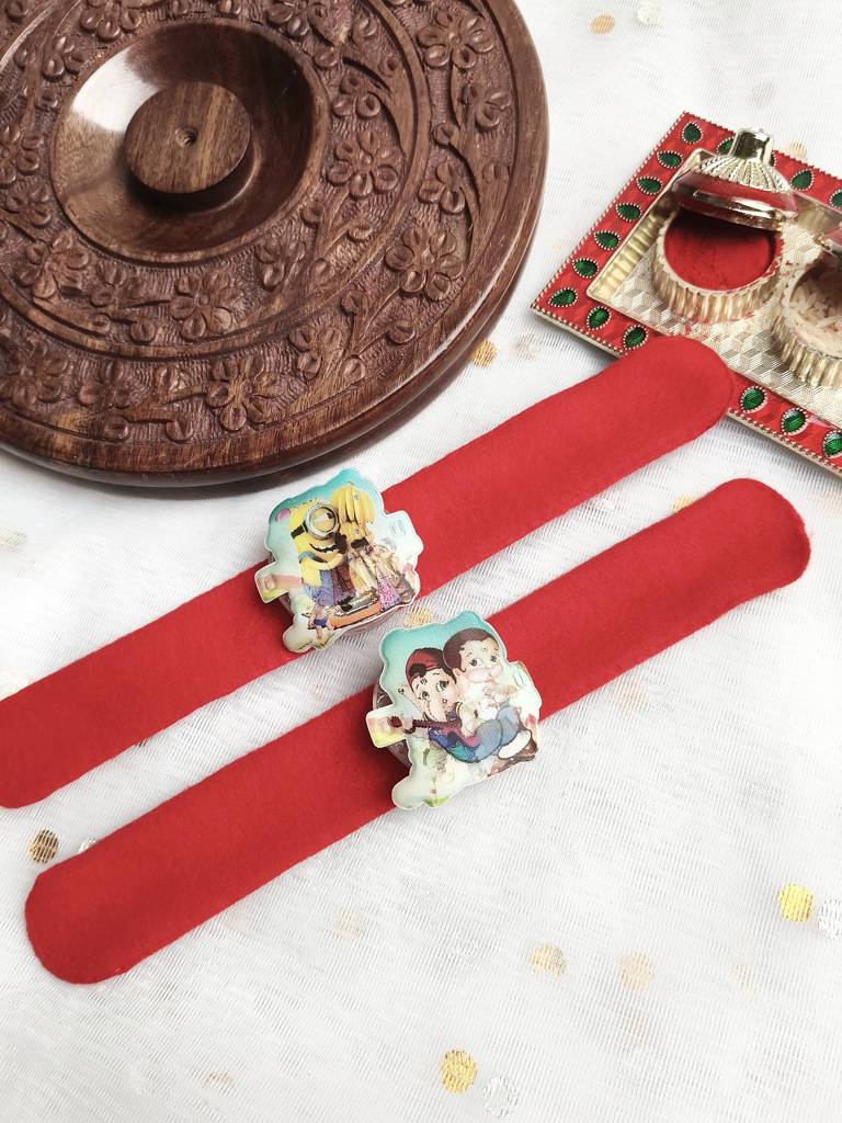Eternz Certified Jewellery - Stile Adda Soft Thread Kids Rakhi With Roli Chawal For Brother (Free Size)