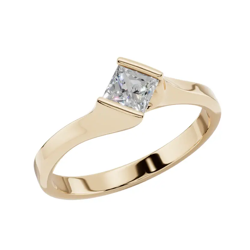 The Sculpted Princess Pure Silver Band : VRG06-SL-10-G