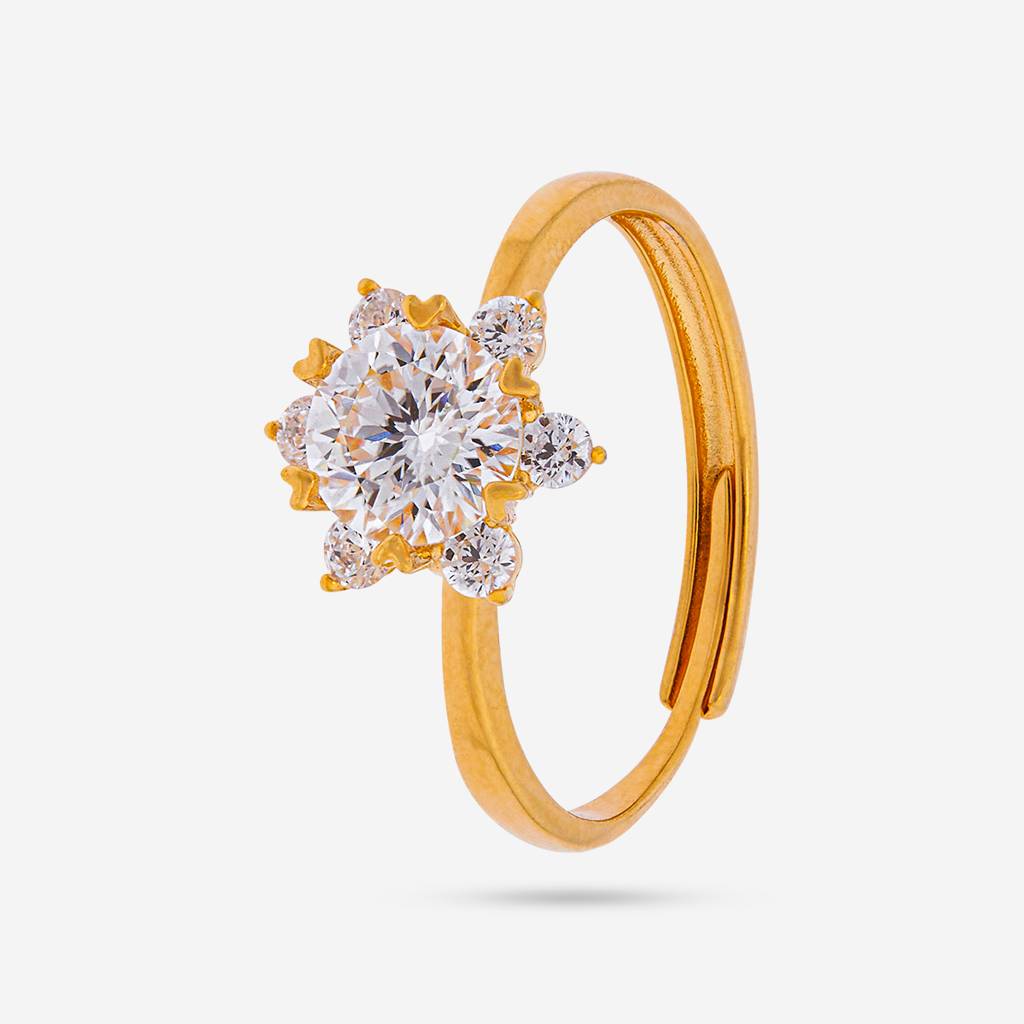 White Gold - Plated Office Wear Silver Finger Ring - 448439 : 448439