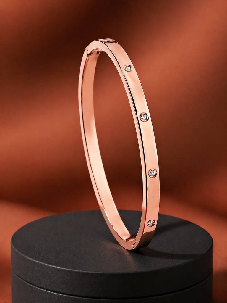 Slim Crystal Bangle Stainless Steel Waterproof & Anti-Tarnish : B58SJSS0R