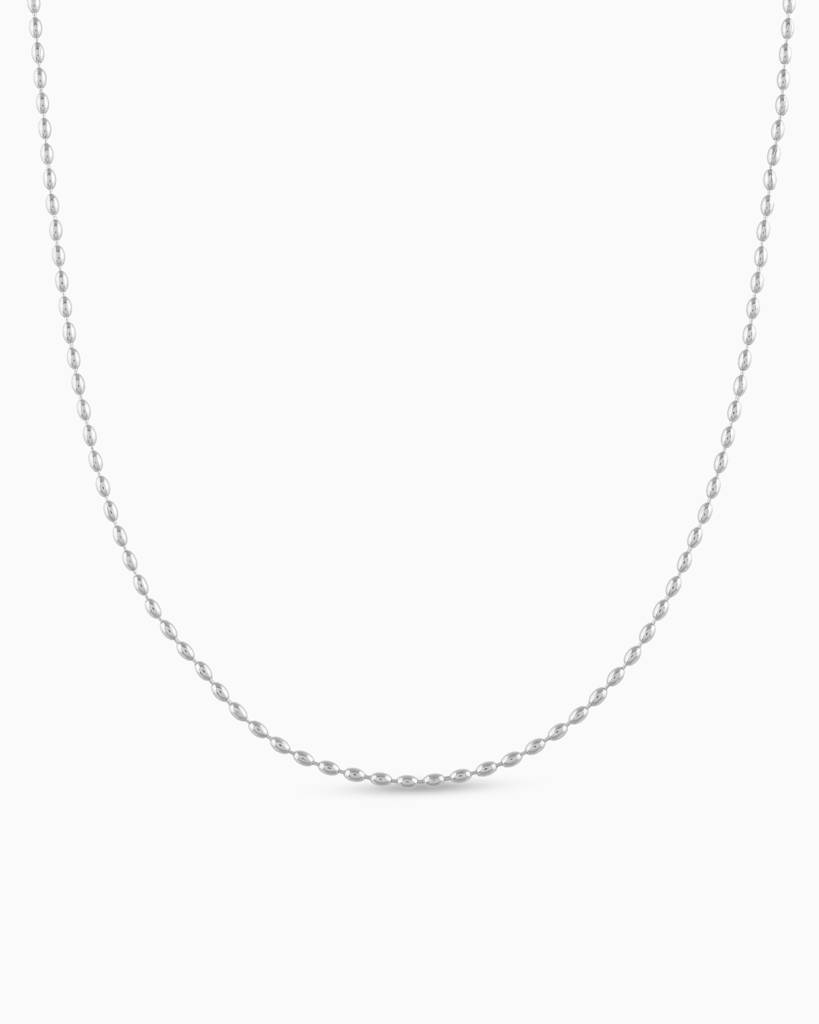 Pebble Line Chain: 925 Sterling Silver, Smooth Textured Links : TK-1501-N104-S00