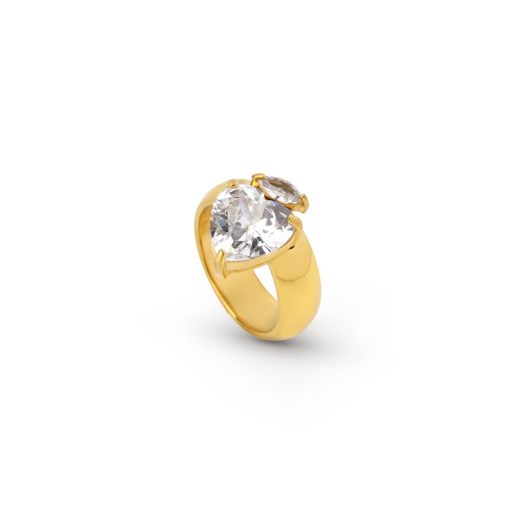 Bold Heart Spark Ring For Women - Waterproof & Anti-Tarnish : RG0379-6