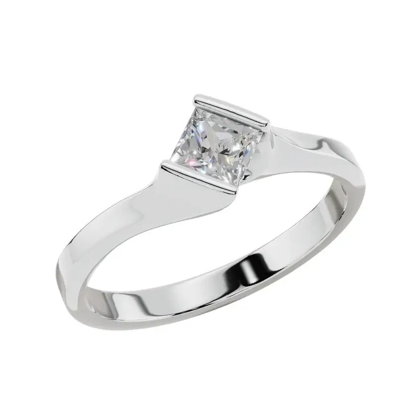 The Sculpted Princess Pure Silver Band : VRG06-SL-10-W
