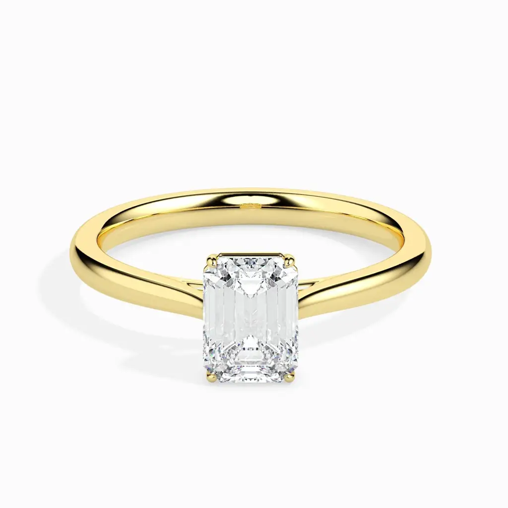 1 Carat Emerald Solitaire Ring : 14kRoseZNR89F10
